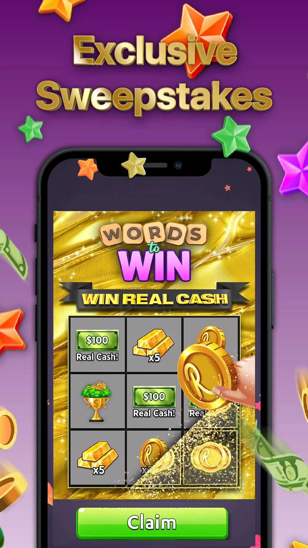 Words to Win: Real Money Games screenshot 1