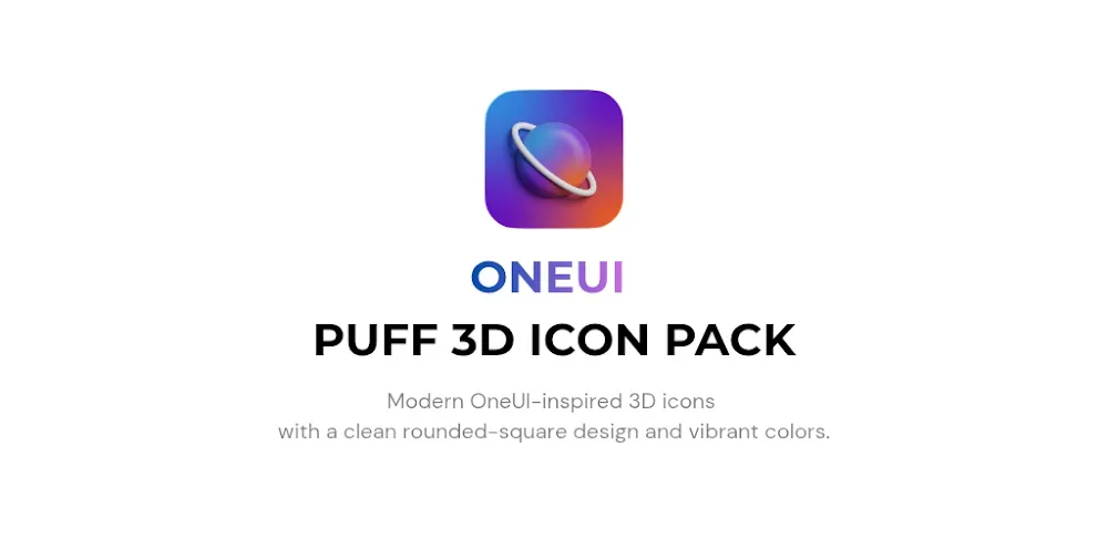 OneUi Puff 3D Icon Pack screenshot 1