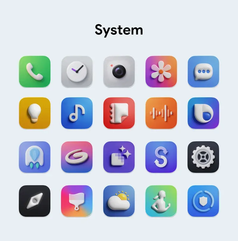 OneUi Puff 3D Icon Pack screenshot 4