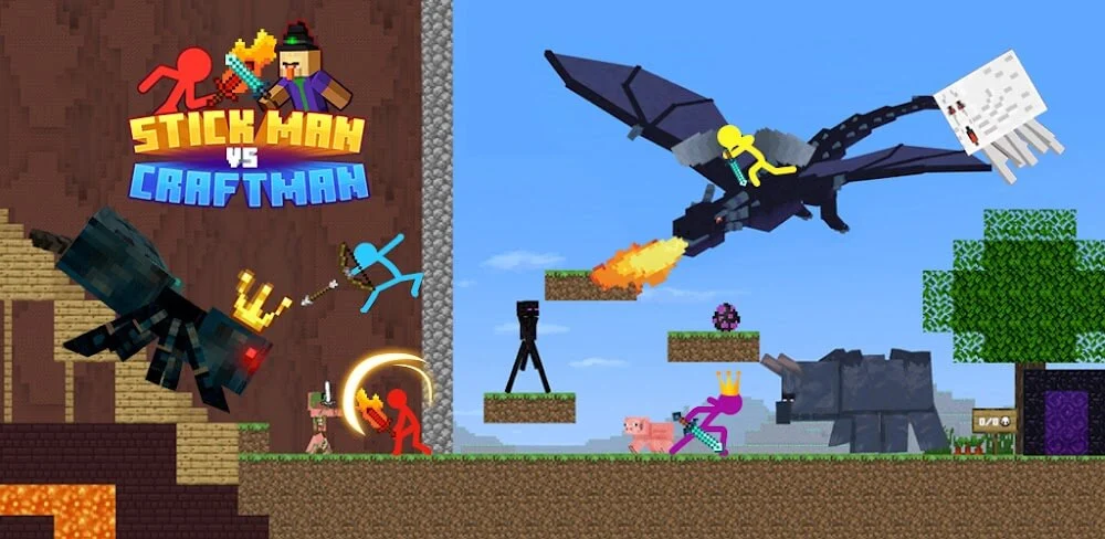 Stickman vs Craftman screenshot 1