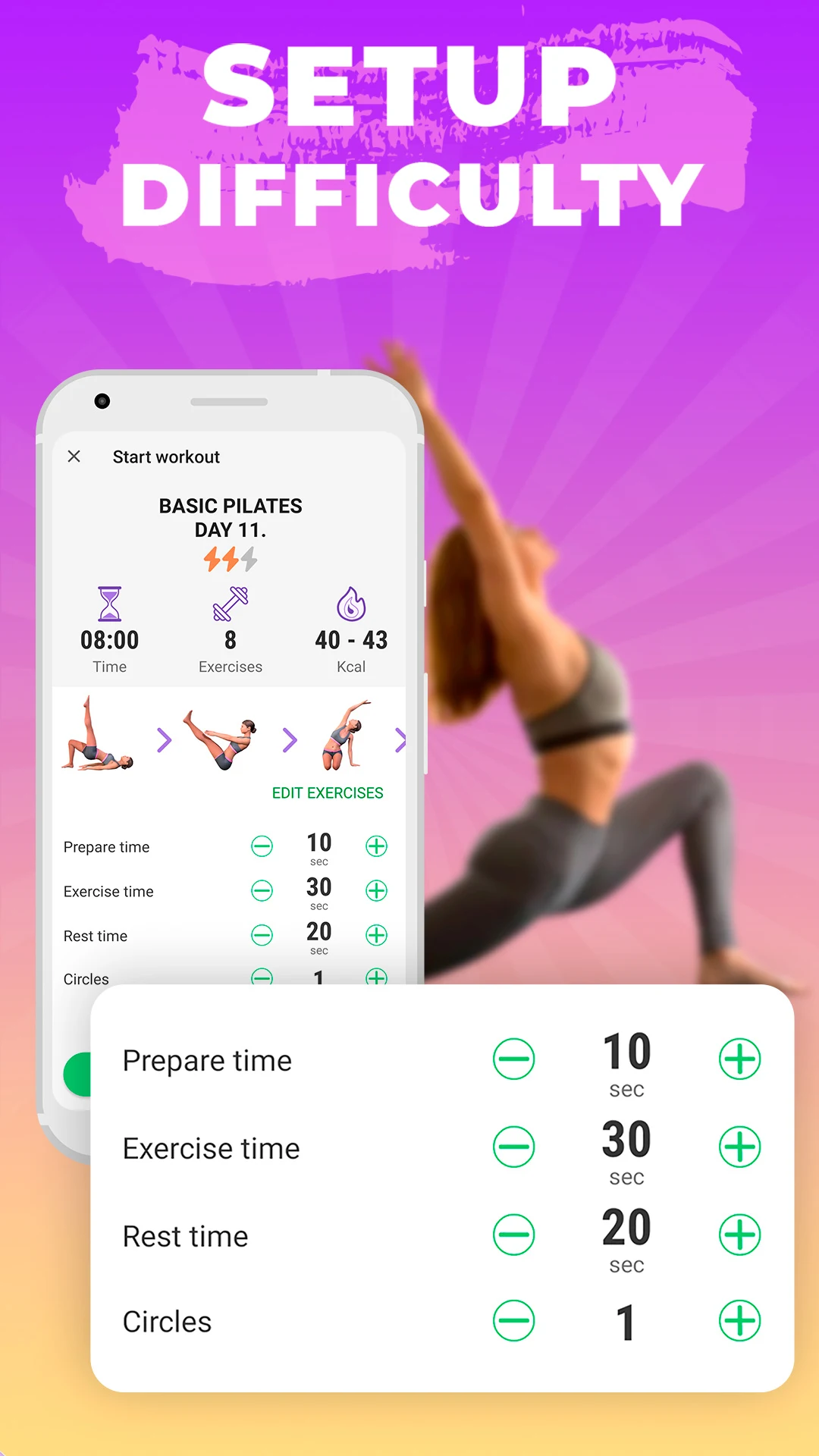 Pilates workout and exercises screenshot 5