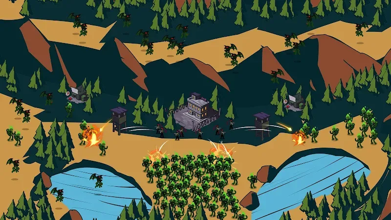 Stick World Z: Zombie War TD screenshot 4