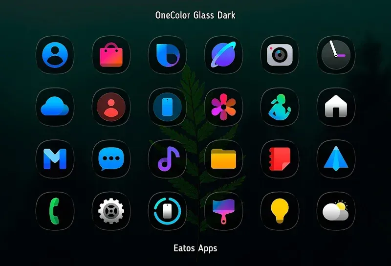 OneColor GlassDark - Icon Pack screenshot 2