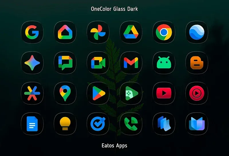 OneColor GlassDark - Icon Pack screenshot 3