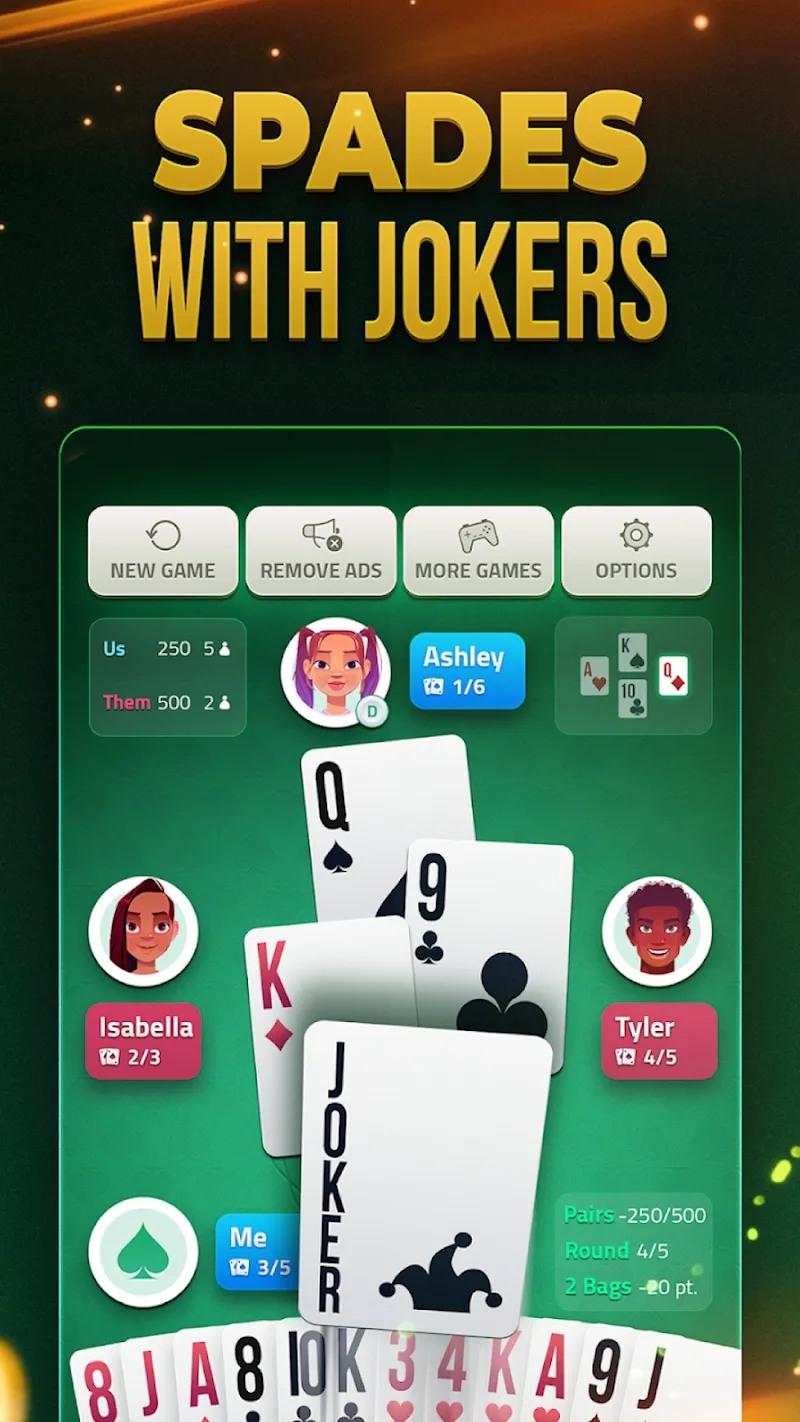 Spades Offline Card Game screenshot 5