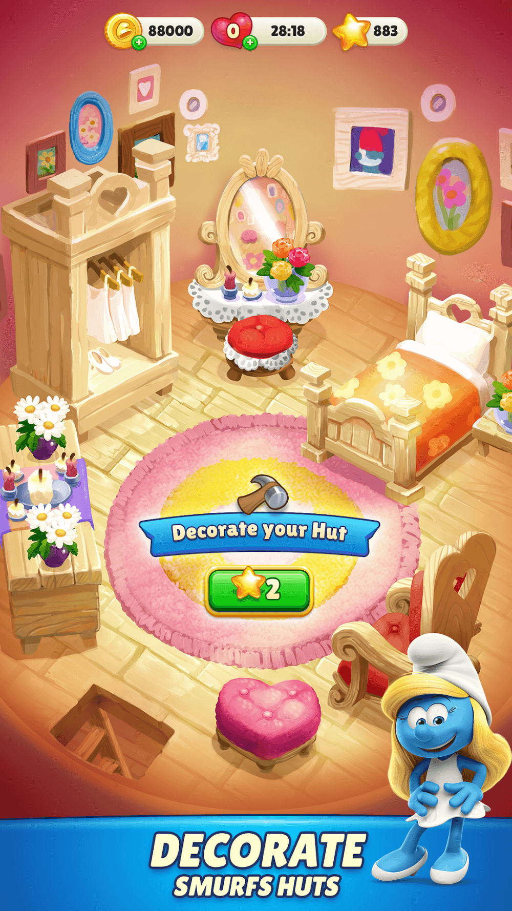 Smurfs Magic Match gameplay preview 4