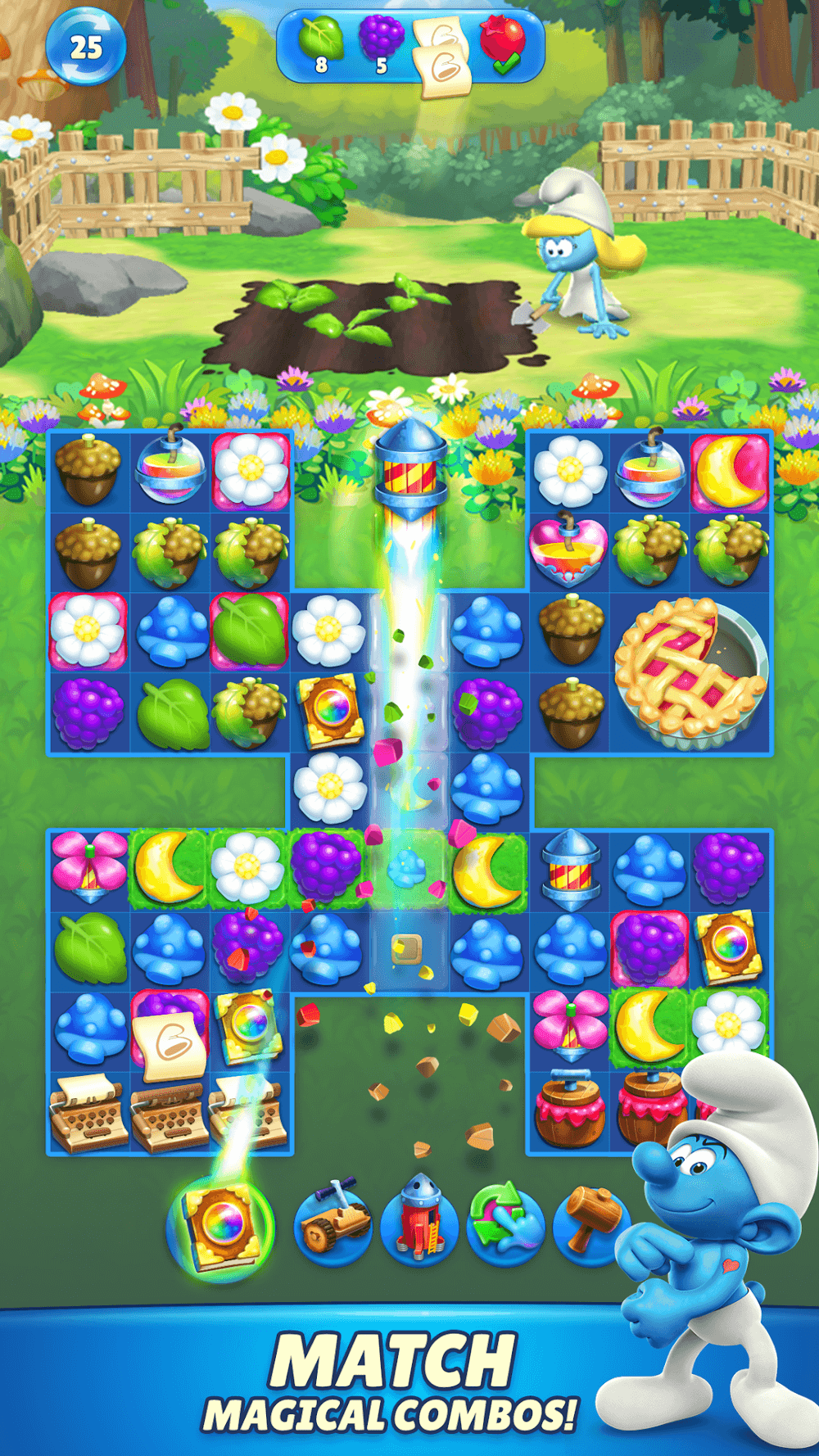 Smurfs Magic Match gameplay preview 2