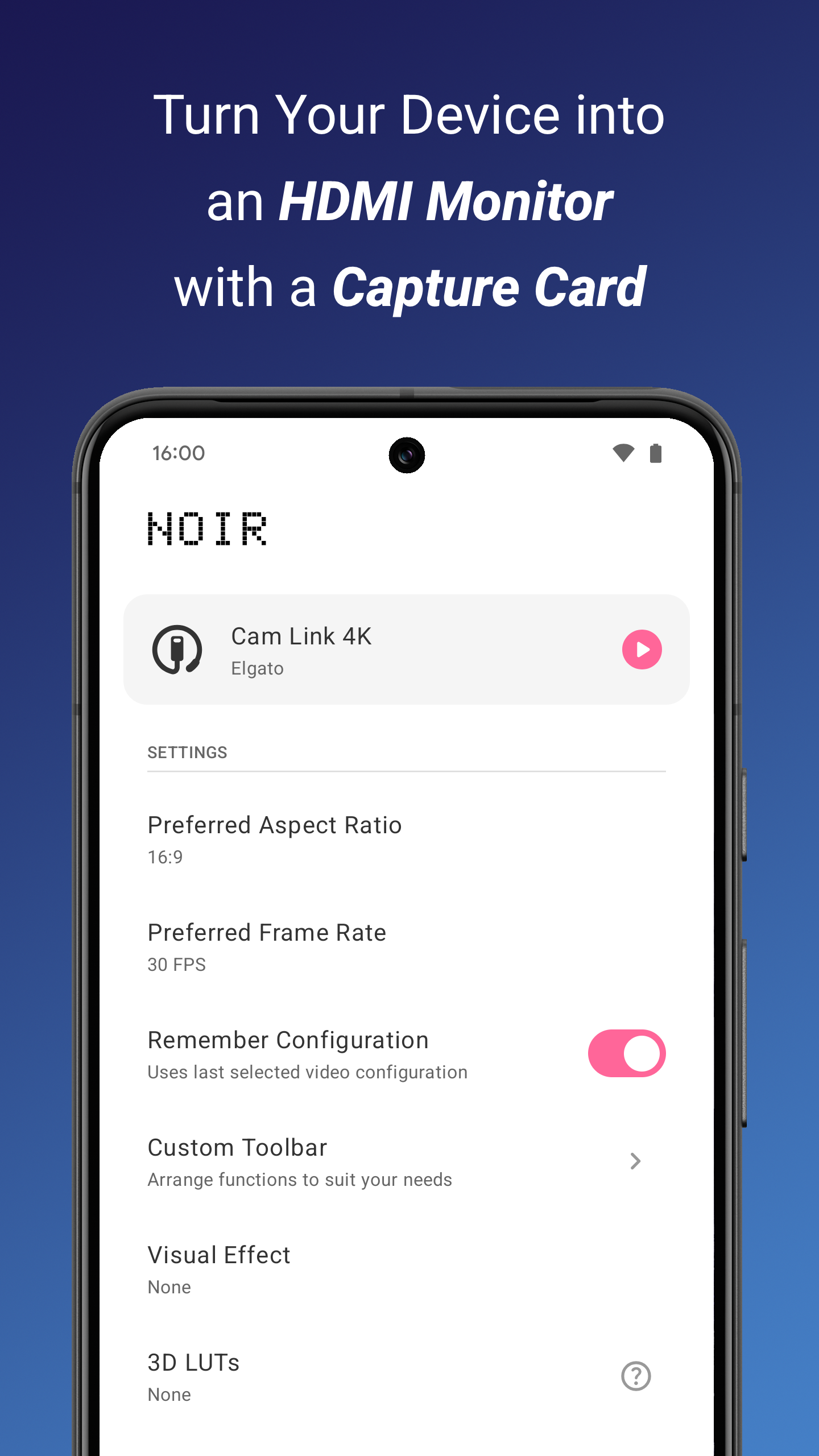 Noir Pro: USB Camera HDMI Link screenshot 2