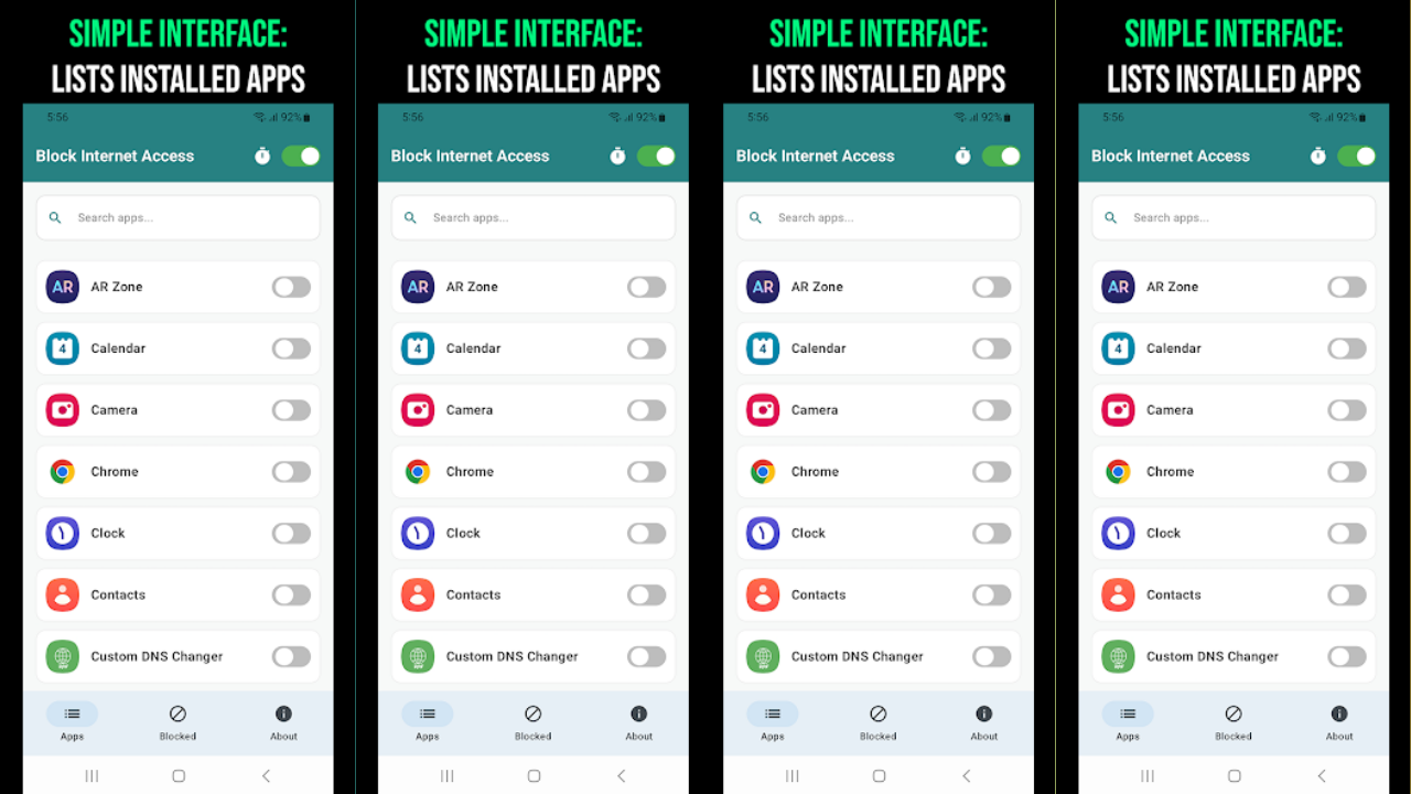 NoNet: Block Internet for Apps screenshot 1