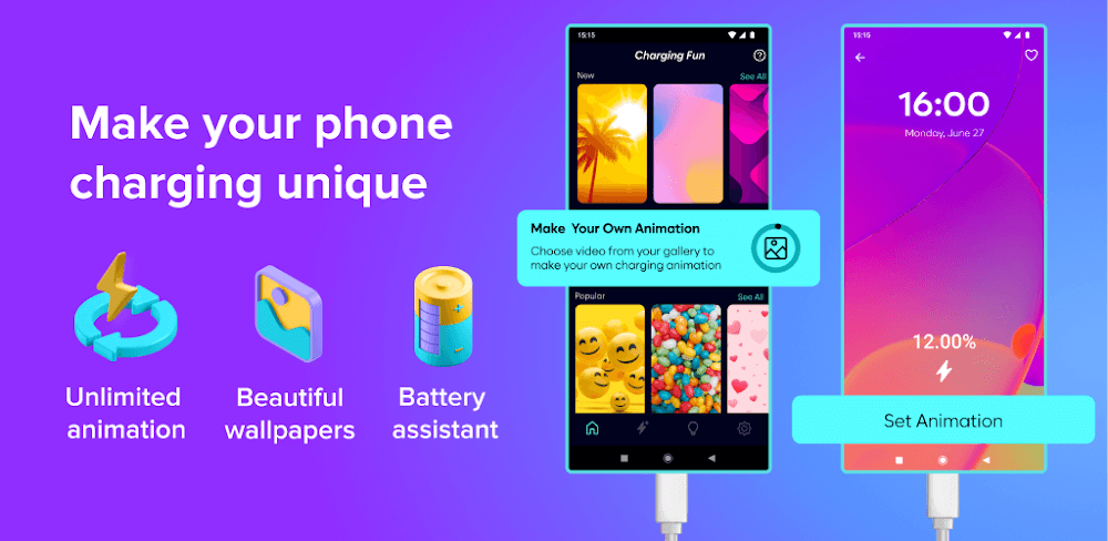 Charging Fun Battery Animation screenshot 1