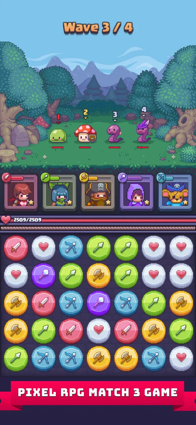Puzzle Heroes: RPG Match Quest screenshot 2