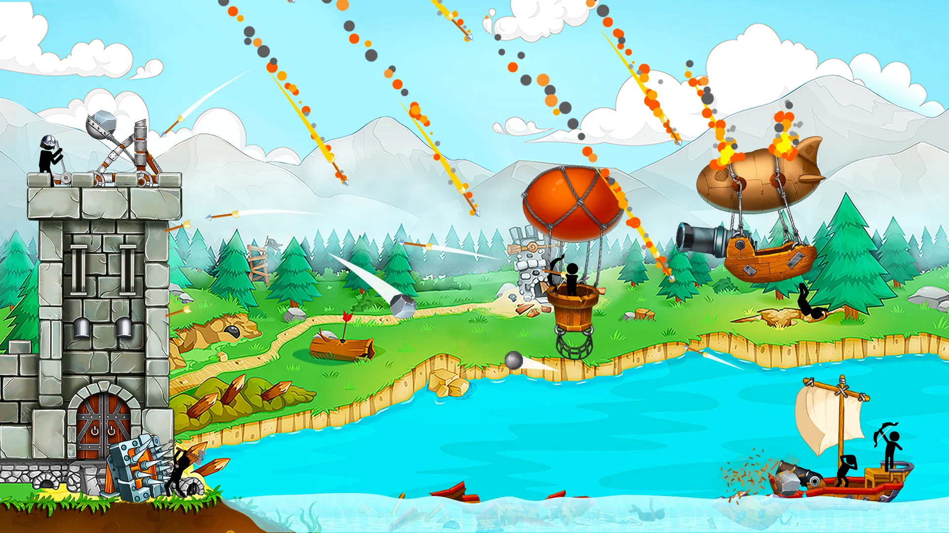 The Catapult: Stickman Pirates Gameplay Screenshot 3