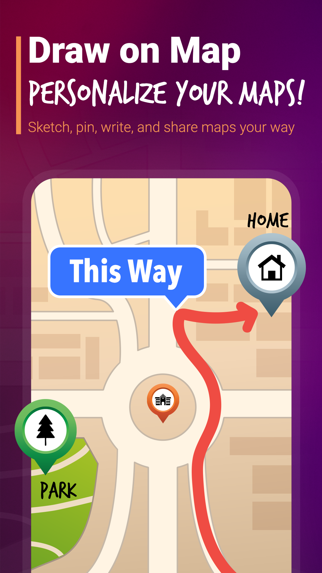 Draw on Map : Sketch Anything screenshot 1