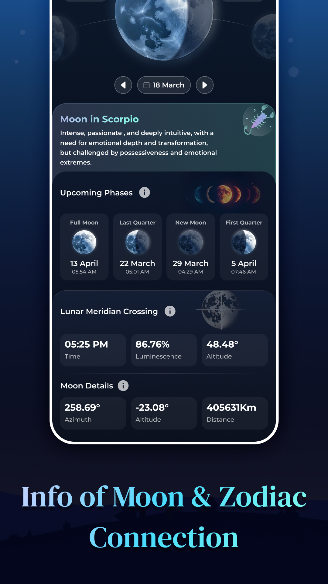 Moon Phases & Sun Calendar screenshot 1