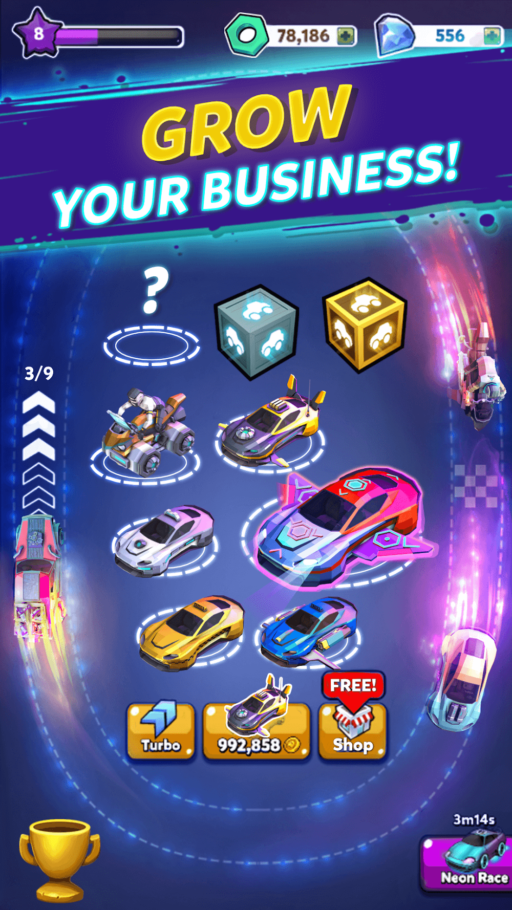 Merge Cyber Car: Highway Racer screenshot 4