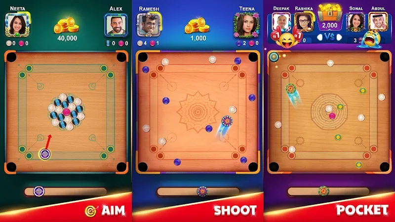 Carrom King screenshot 2
