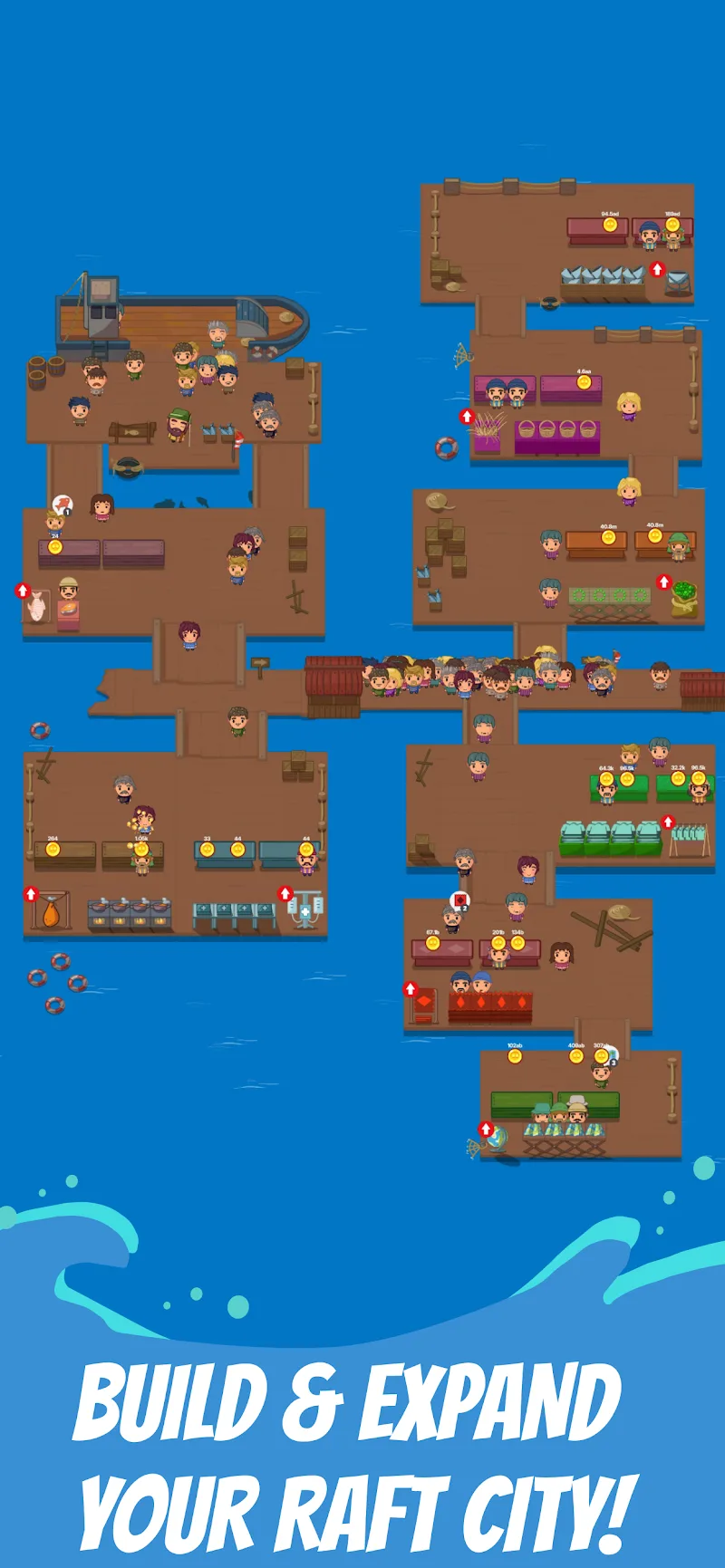 Idle Raft City - Sea World screenshot 4