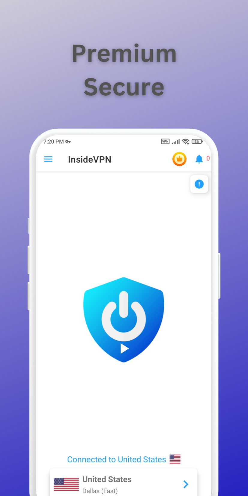 InsideVPN: Premium VPN Proxy screenshot 1