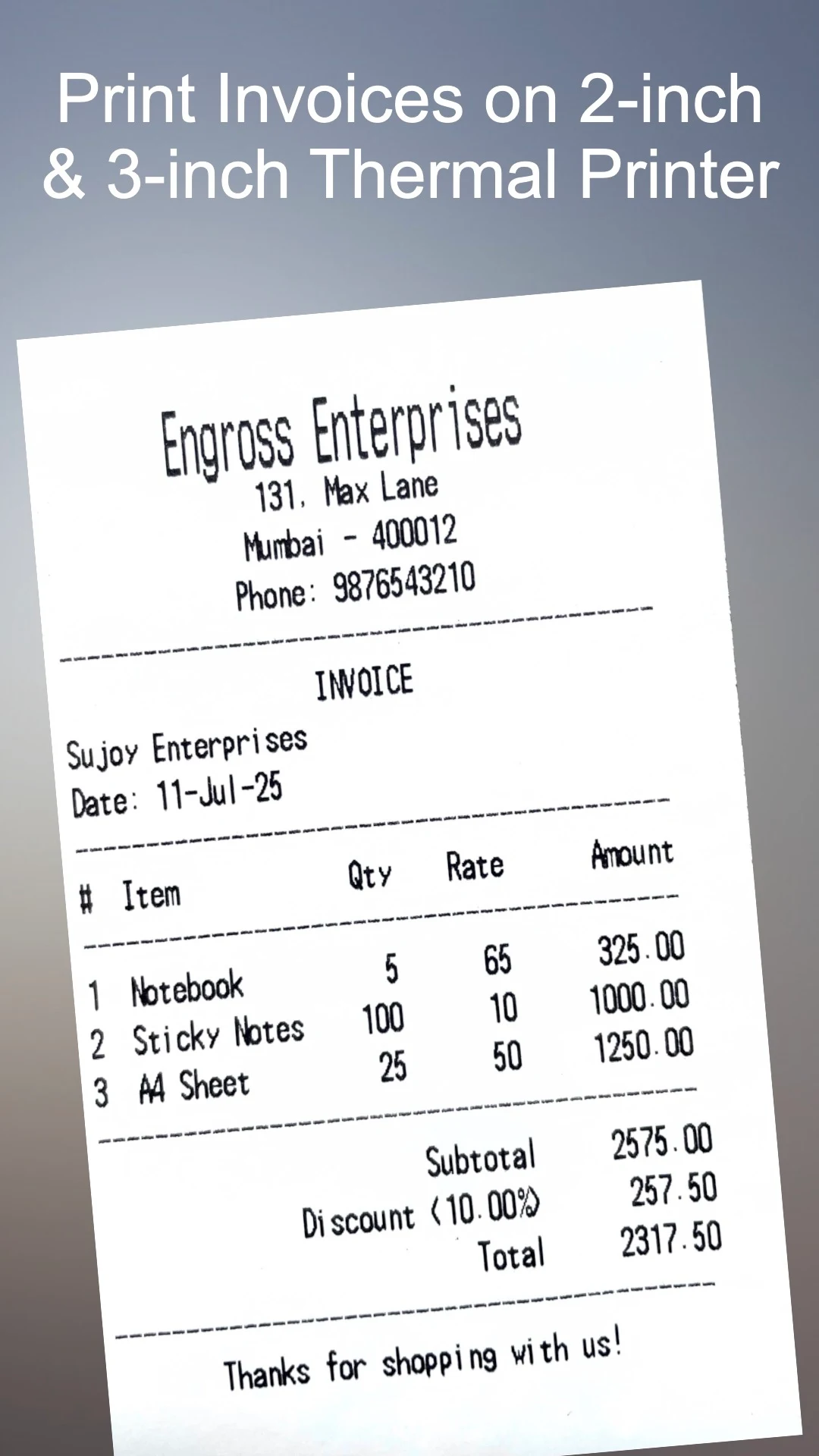 Billculator Fast Billing App screenshot 1