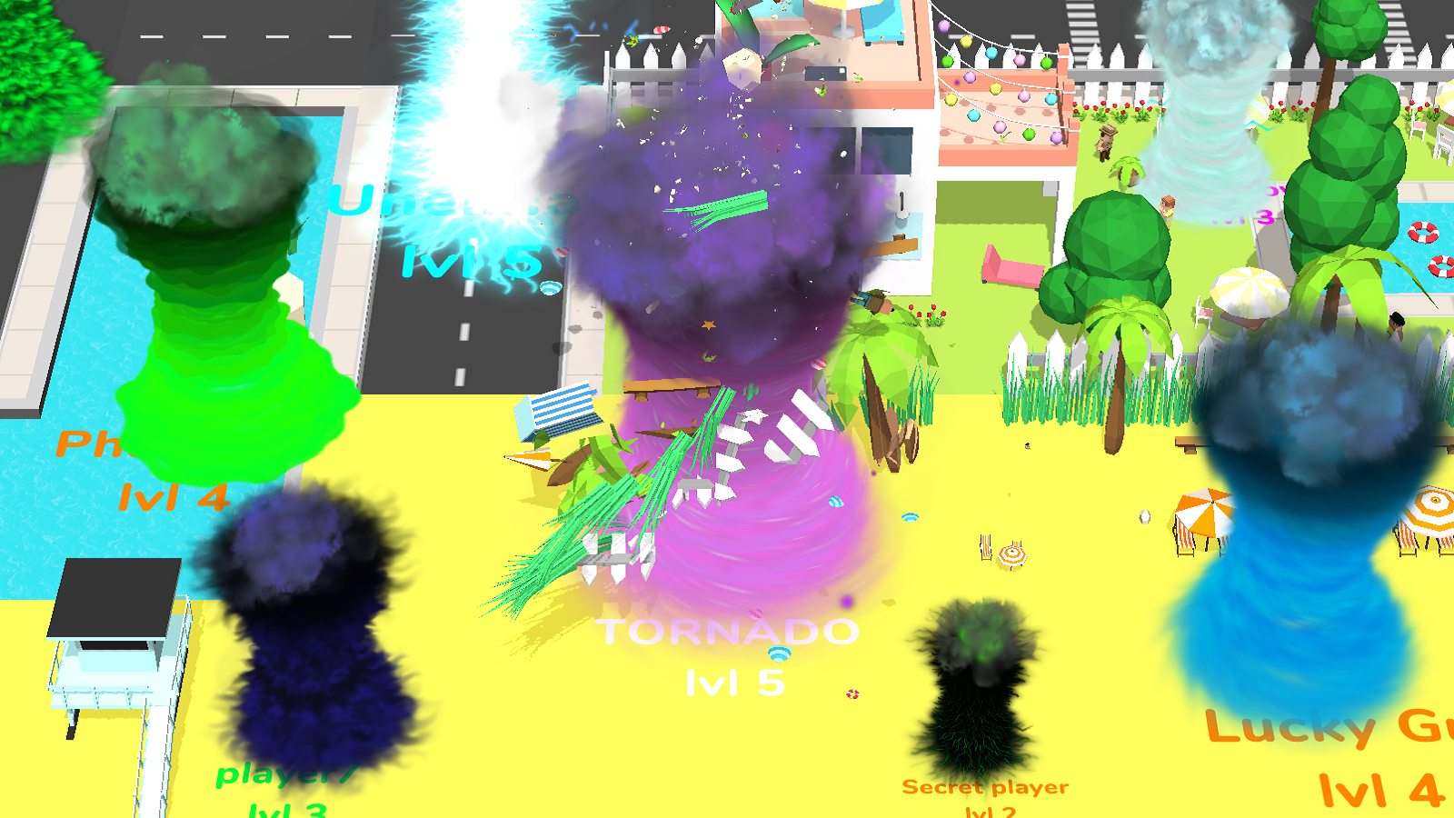 Holein Tornado io eating game screenshot 2