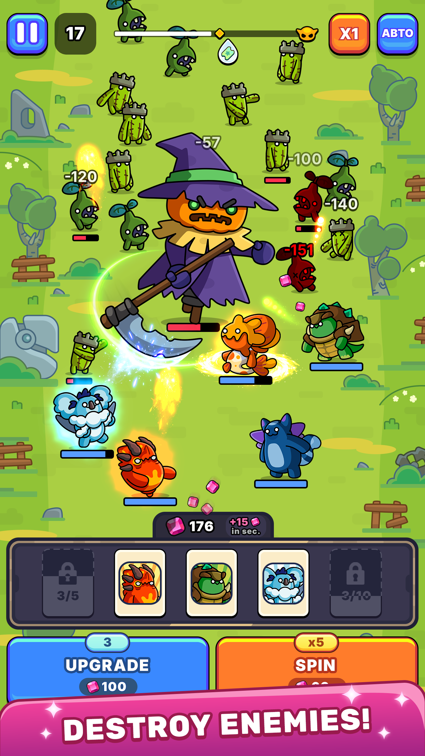 Roll & Wall: Idle Roguelike TD screenshot 1