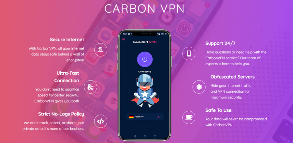 Carbon VPN Pro Premium screenshot 1