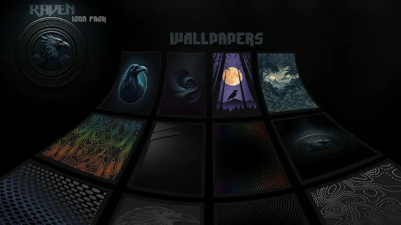 Raven Dark Icon Pack screenshot 6
