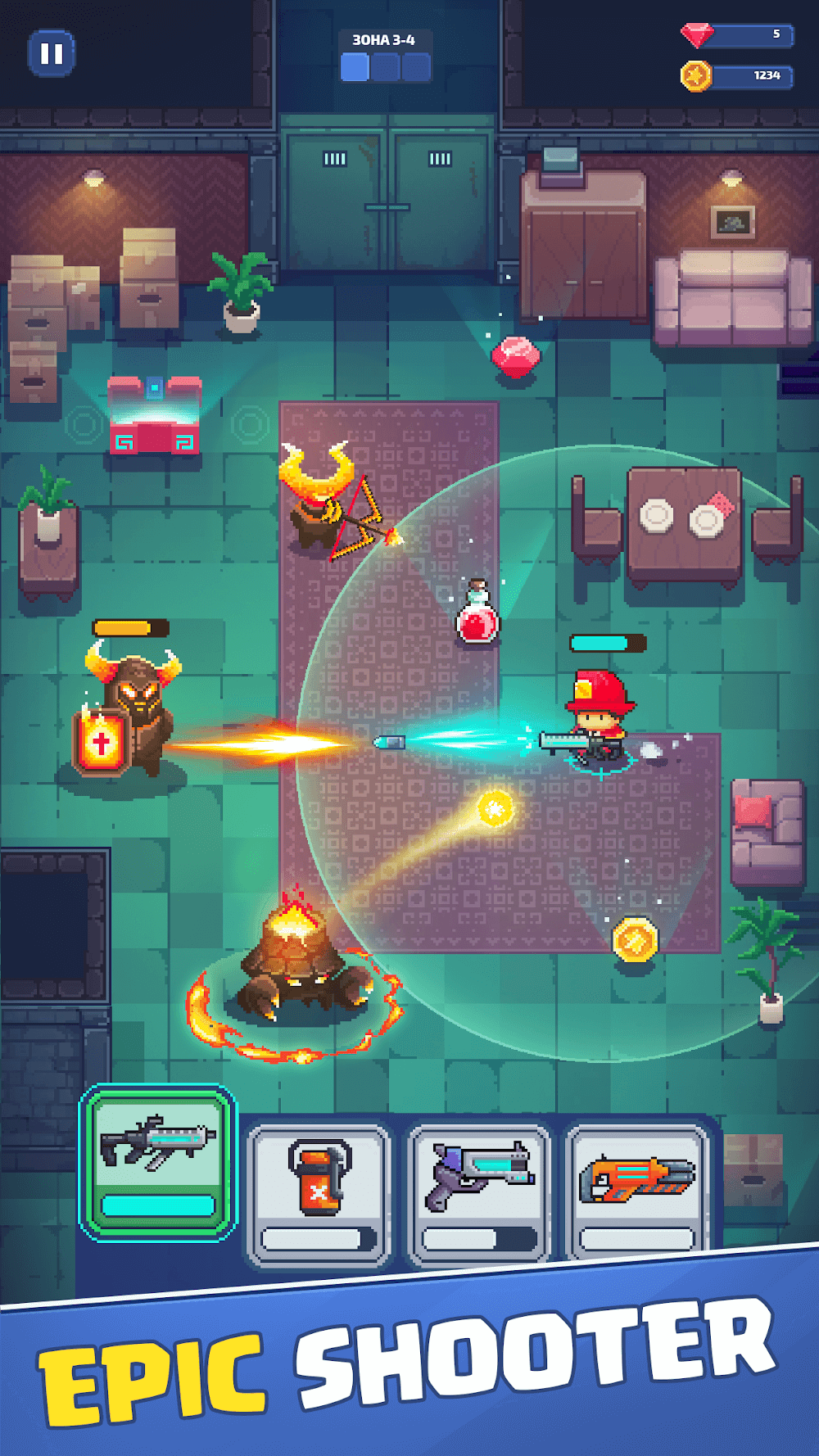 Firefighter: Pixel Shooter screenshot 7
