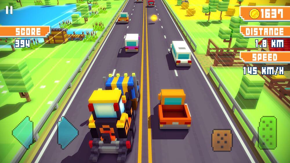 Blocky Highway: Traffic Racing screenshot 5