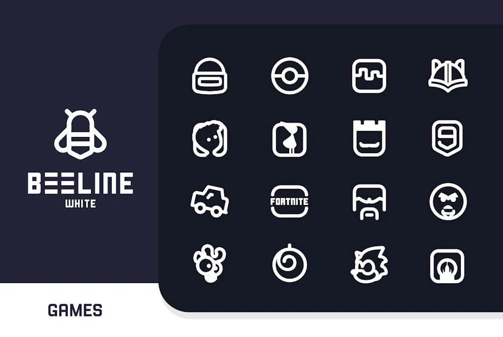 BeeLine White Iconpack screenshot 3