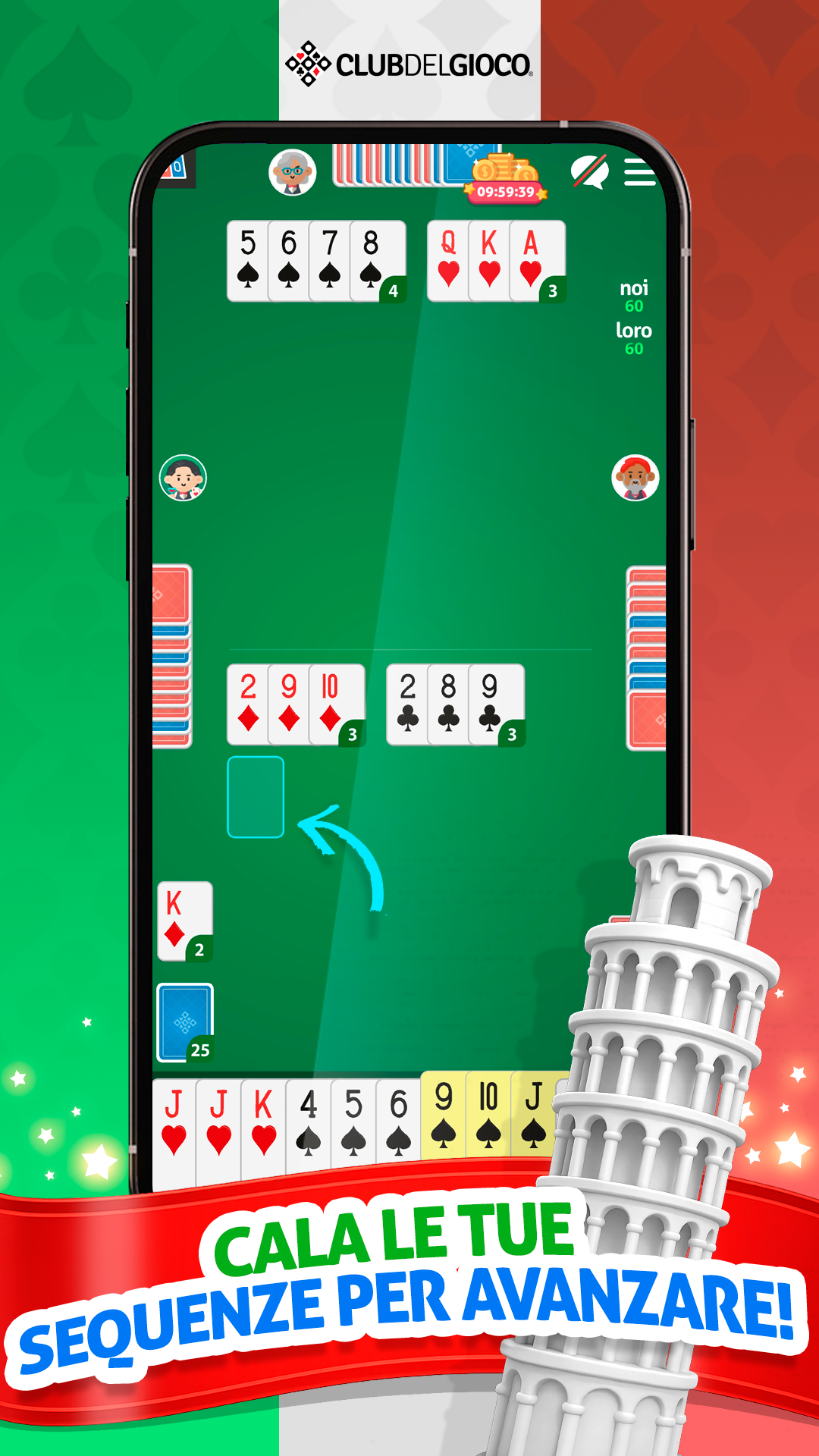 Burraco Italiano Online: Carte screenshot 1