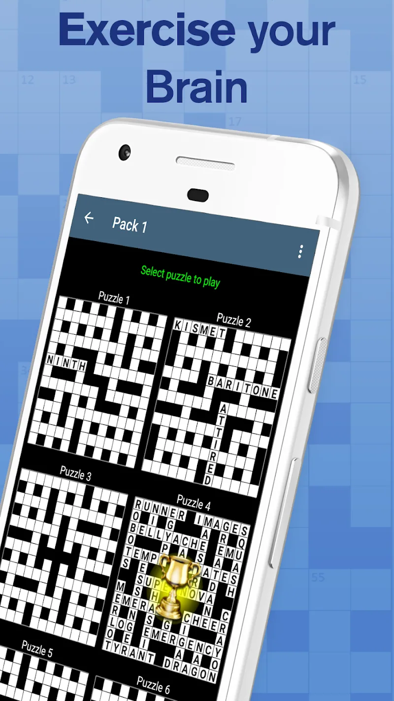 Crossword category completion display