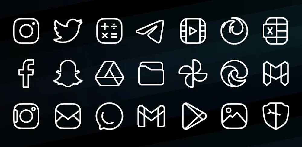 Caelus White: linear icon pack screenshot 1