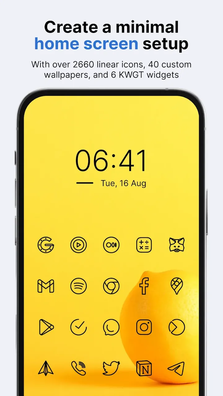 Caelus Black: linear icon pack screenshot 2