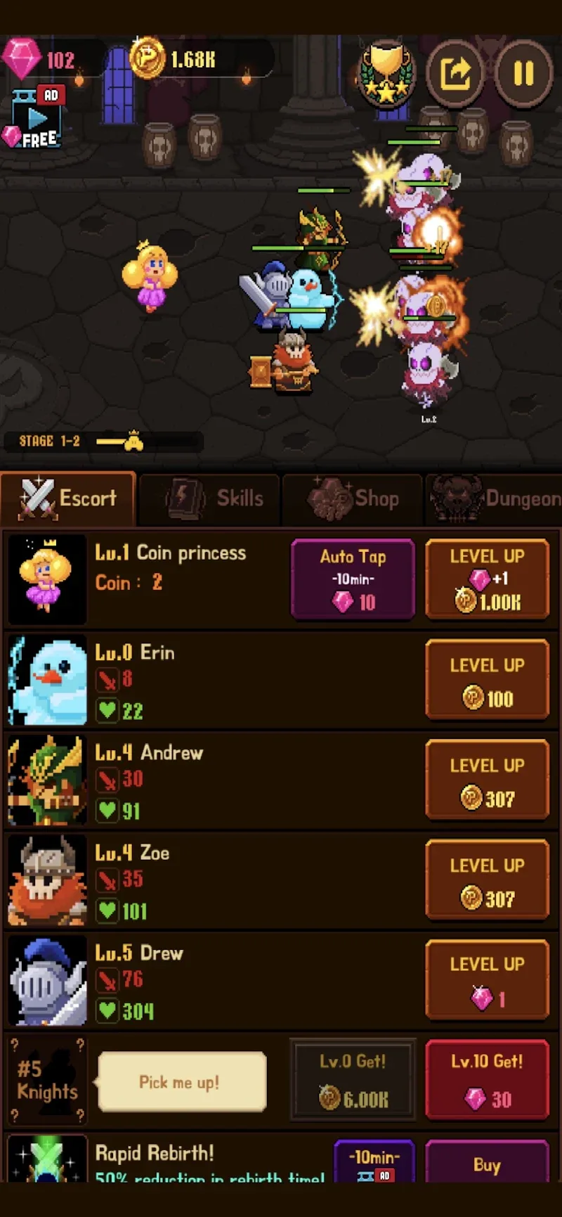 Coin Princess: Tap Retro RPG screenshot 5