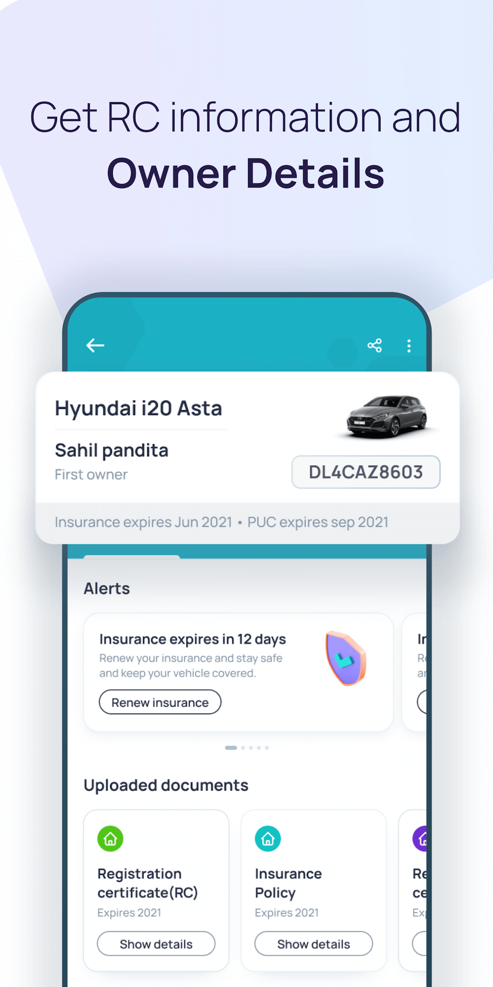 RTO Vehicle Information interface preview 4