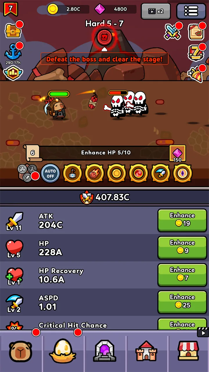 Capybara Survivor: Idle Battle screenshot 3