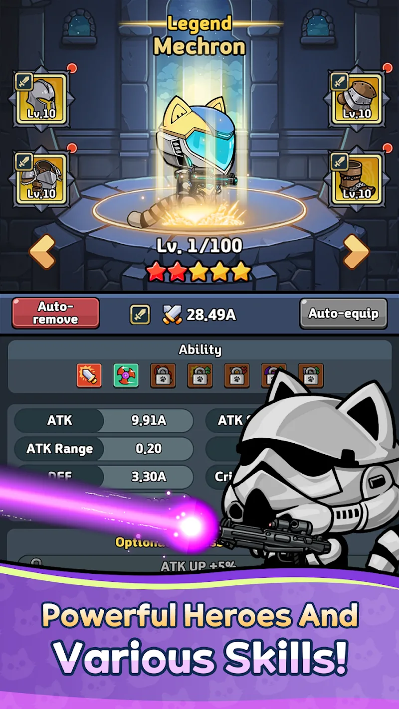 Cat Fortress: Idle Defense screenshot 4