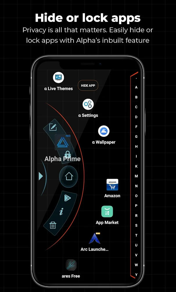Alpha Hybrid Launcher Wallpaper, Themes screenshot 4