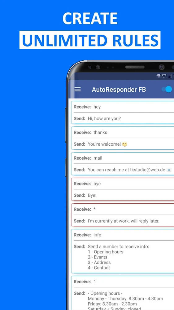 AutoResponder for FB Messenger screenshot 4
