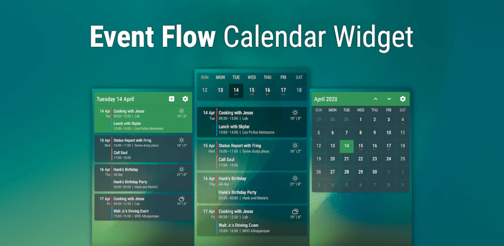Event Flow Calendar Widget screenshot 1