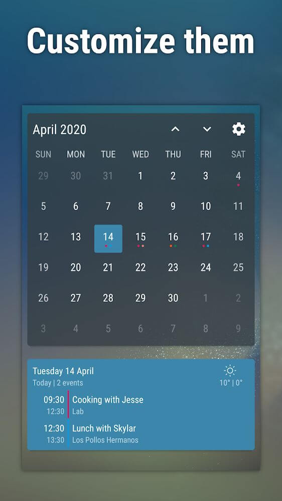 Event Flow Calendar Widget screenshot 6
