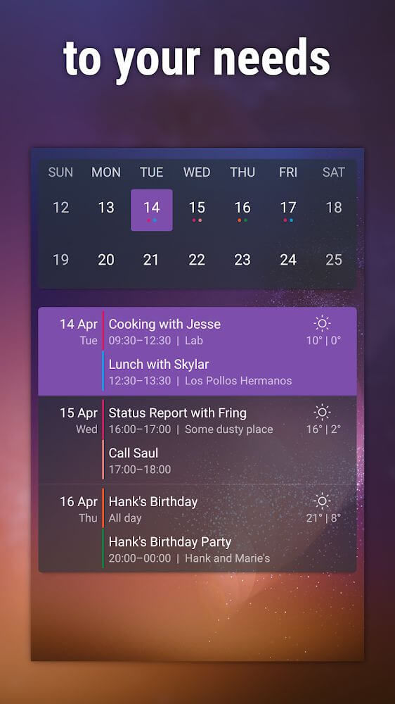 Event Flow Calendar Widget screenshot 7