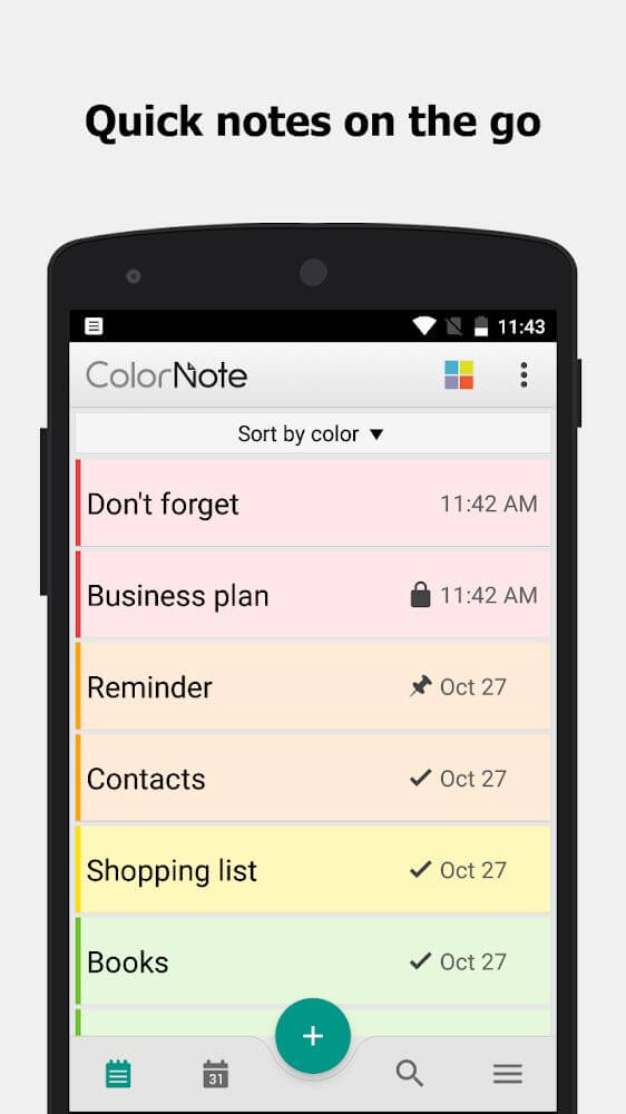 ColorNote Notepad Notes screenshot 2