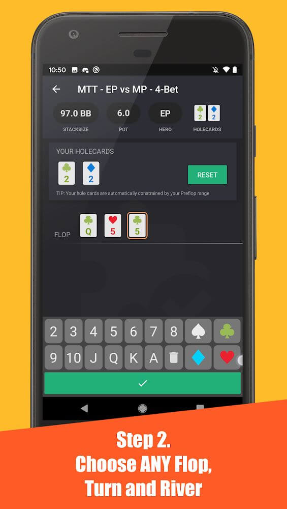 Poker Solver+ strategy breakdown