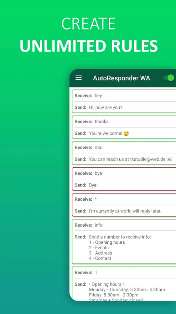 AutoResponder for WhatsApp screenshot 4