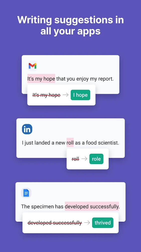 Grammarly screenshot 2