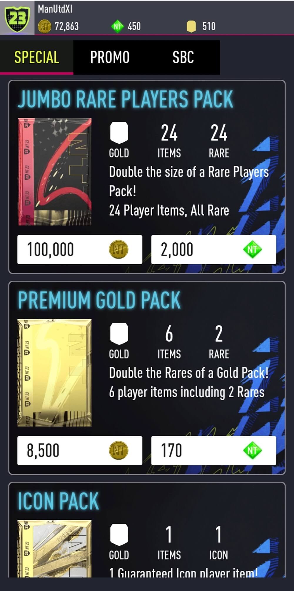 Nicotom 23 Draft + Pack Opener screenshot 3
