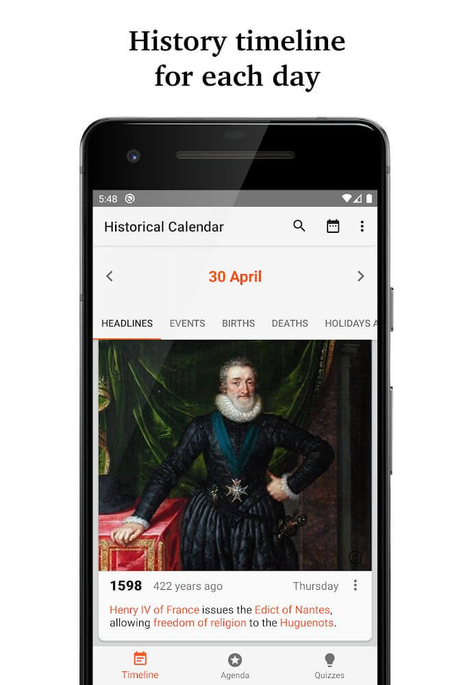 Historical Calendar screenshot 2