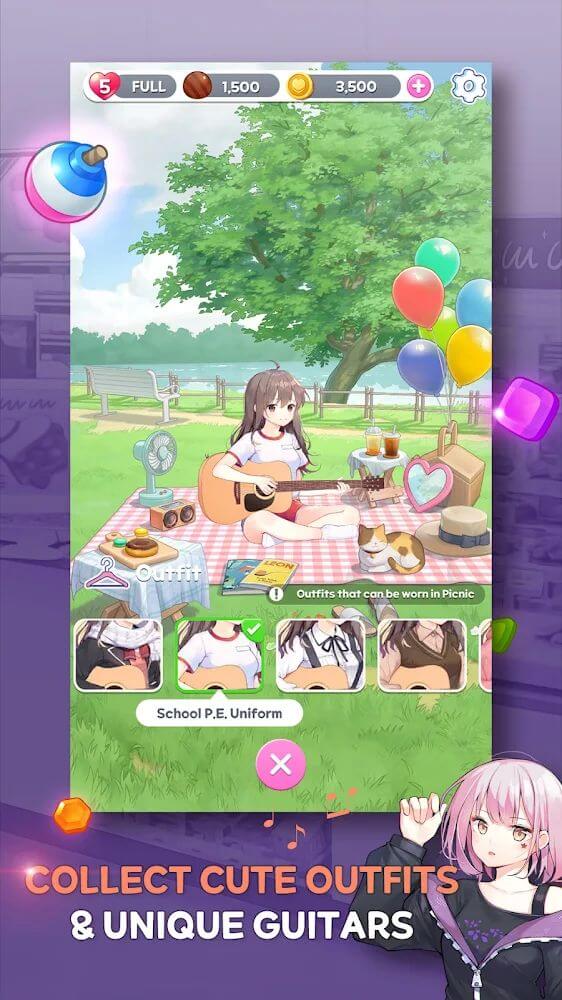 Guitar Girl Match3 screenshot 3